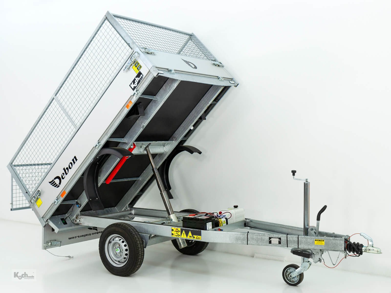 Anhänger des Typs Sonstige Heckkipper 150x250cm 1,3t|E-Pumpe|Gitter 60cm (Ki12312074So), Neumaschine in Winsen (Luhe) (Bild 2)